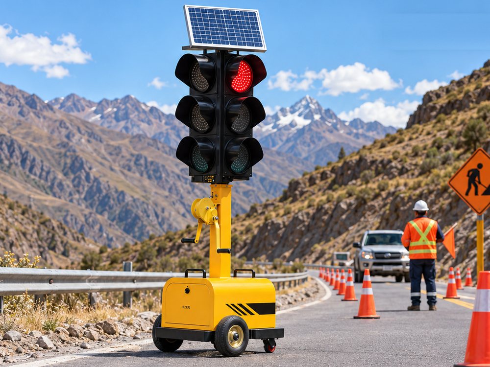 Semáforos solares portátiles
